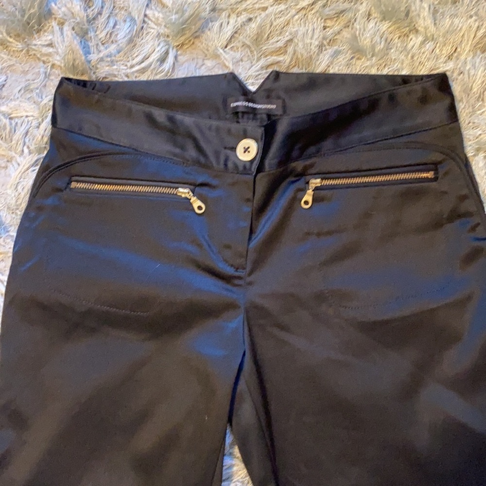 Satin Zipper Pants View 2